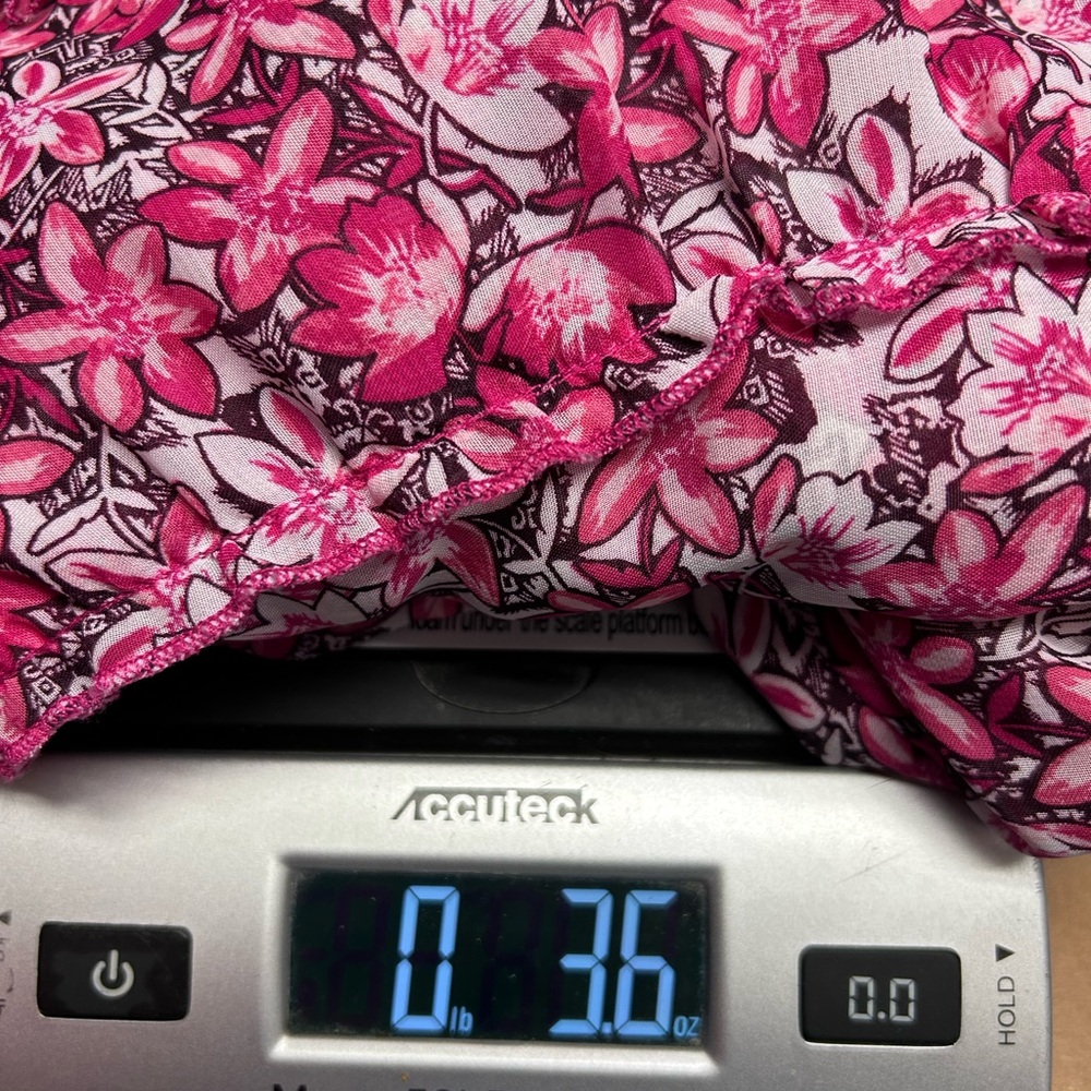 Faded Glory Women’s Sleeveless Blouse Casual Pink Floral Bohemian Ruffle XXL - Picture 10 of 10